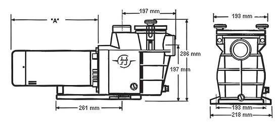 Pompe standard 3/4cv monophasé - SUPERPOOL - HAY-100-0402 - Image 2
