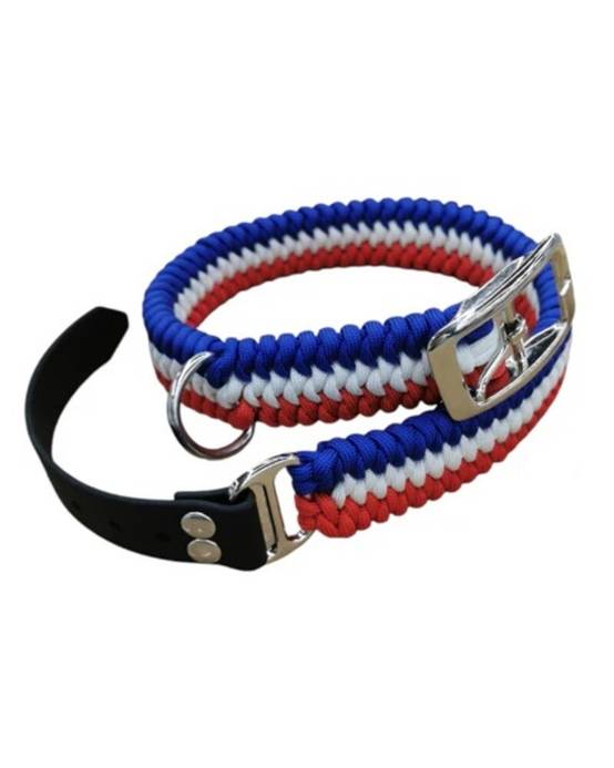 Collier artisanal paracorde "patriote" XXL pour chien, FranceCroquettes - Image 2