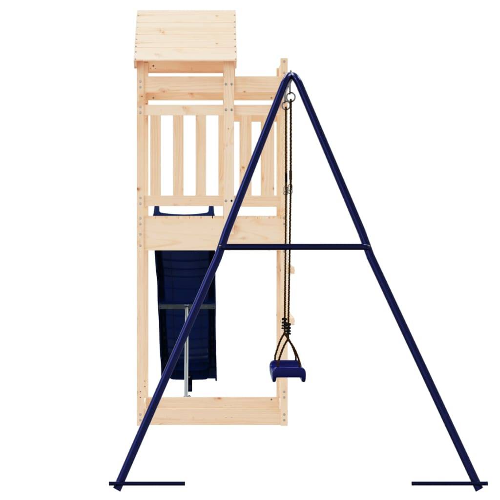 Helloshop26 - Aire de jeux d'extérieur balançoires toboggan portiques robuste jeux jardin 422 x 185 x 238 cm bois de pin massif - Image 4