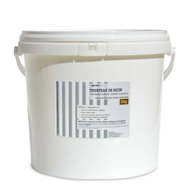 Tourteau de ricin semoulette , engrais 100% végétal. Seau 8 kg - Image 1