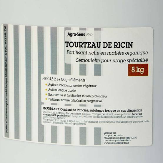Tourteau de ricin semoulette , engrais 100% végétal. Seau 8 kg - Image 2