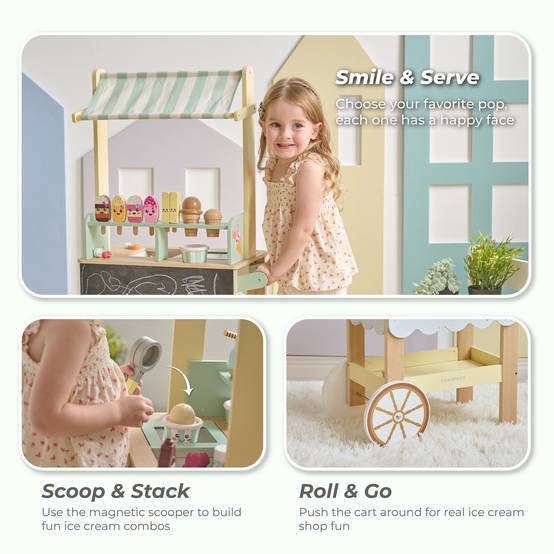 Stand de Glace avec 32 Accessoires, Menthe, Teamson Kids - Image 3