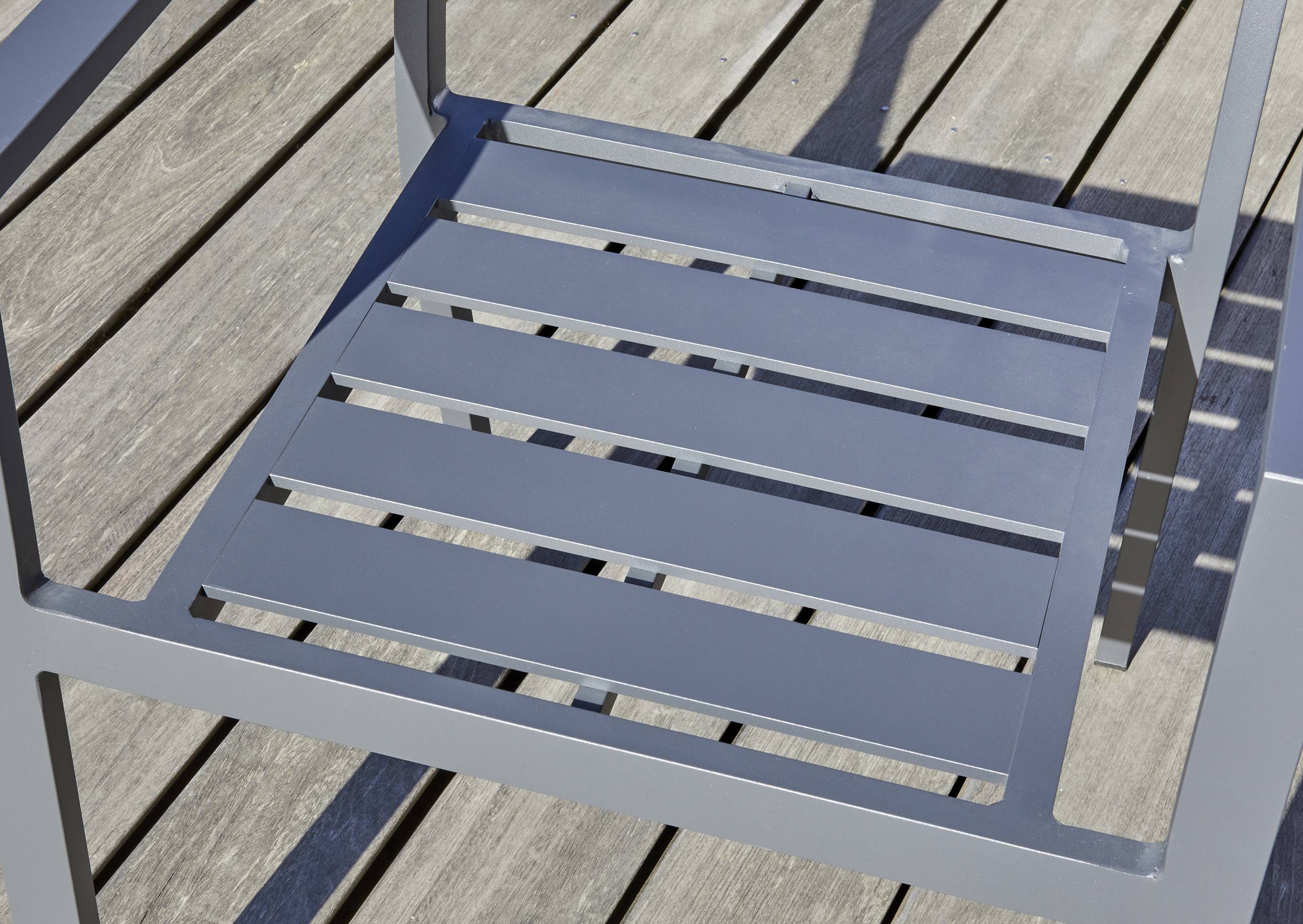 Dcb Garden - Fauteuil de jardin empilable en aluminium  - Gris anthracite - PELOSA - Image 4