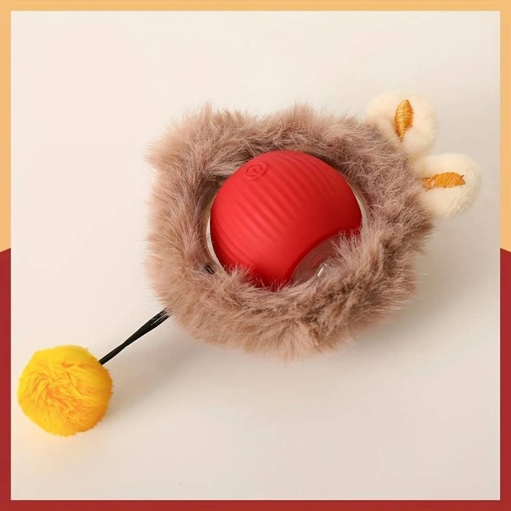 IntiMeg - Jouet pour chat balle en peluche électrique Rouge IntiMeg - Image 1