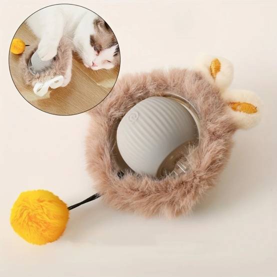 IntiMeg - Jouet pour chat balle en peluche électrique Rouge IntiMeg - Image 3