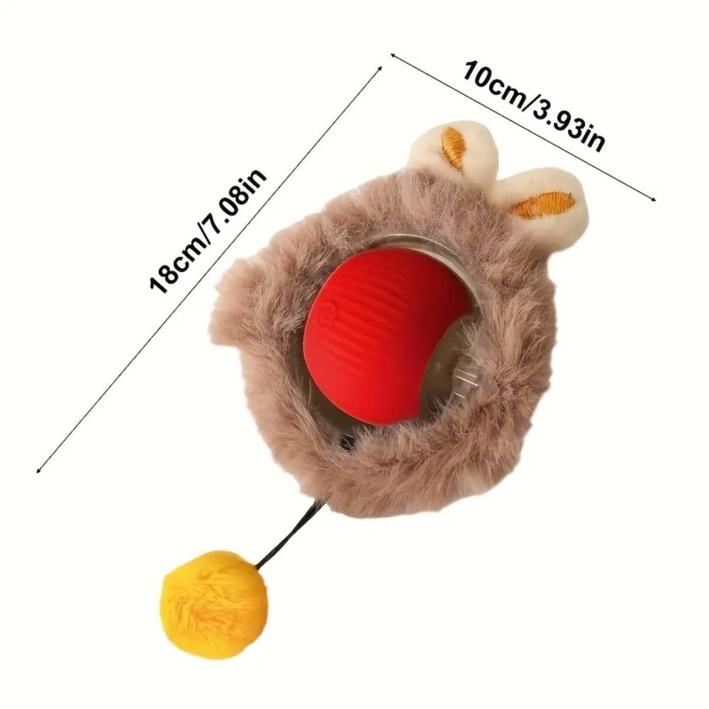 IntiMeg - Jouet pour chat balle en peluche électrique Rouge IntiMeg - Image 5