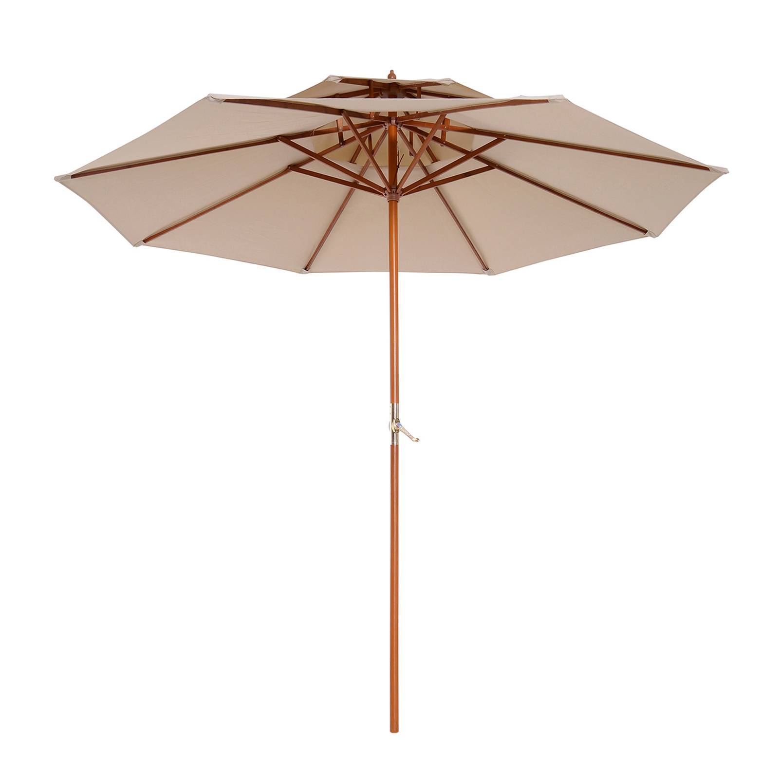 Parasol Bois Beige 265x265x264 cm - Image 2