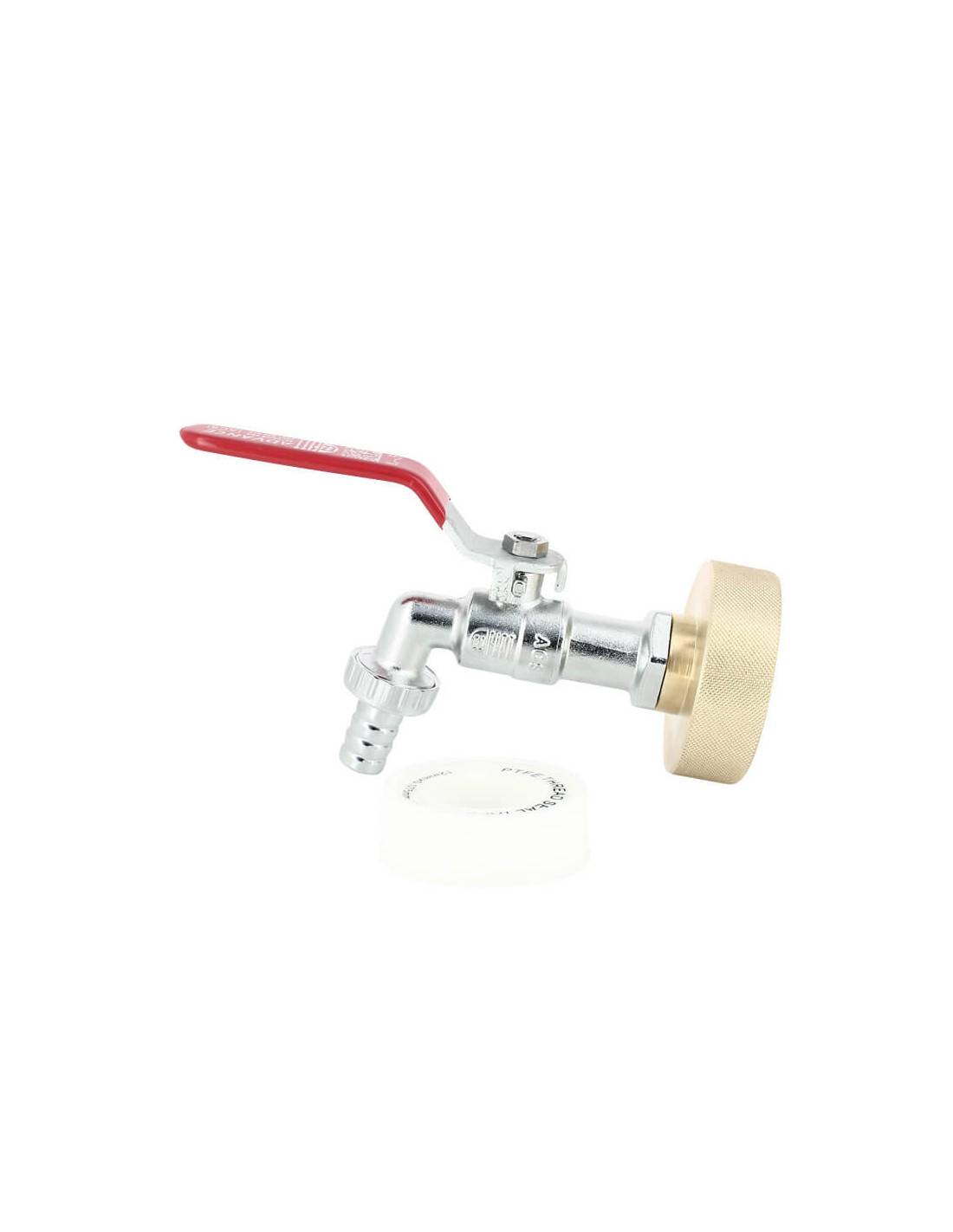 Raccord cuve eau S60X6 Laiton - Robinet laiton chromé 15 mm - Image 5