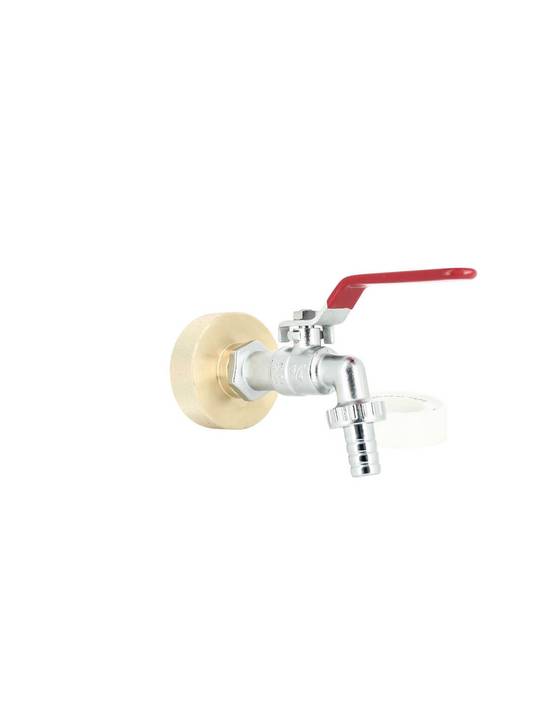 Raccord cuve eau S60X6 Laiton - Robinet laiton chromé 15 mm - Image 1
