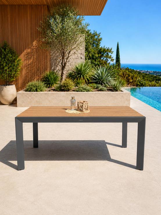Dcb Garden - Ensemble repas de jardin 4 à 6 places en alu - Gris anthracite - TONGA - Image 7