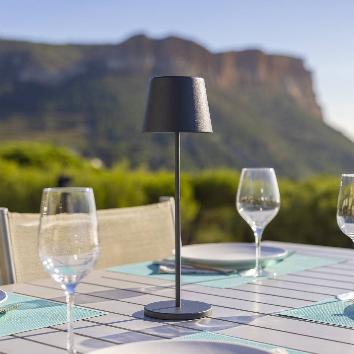 Lumisky - Lampe de table sans fil KELLY Gris H38cm - Image 3