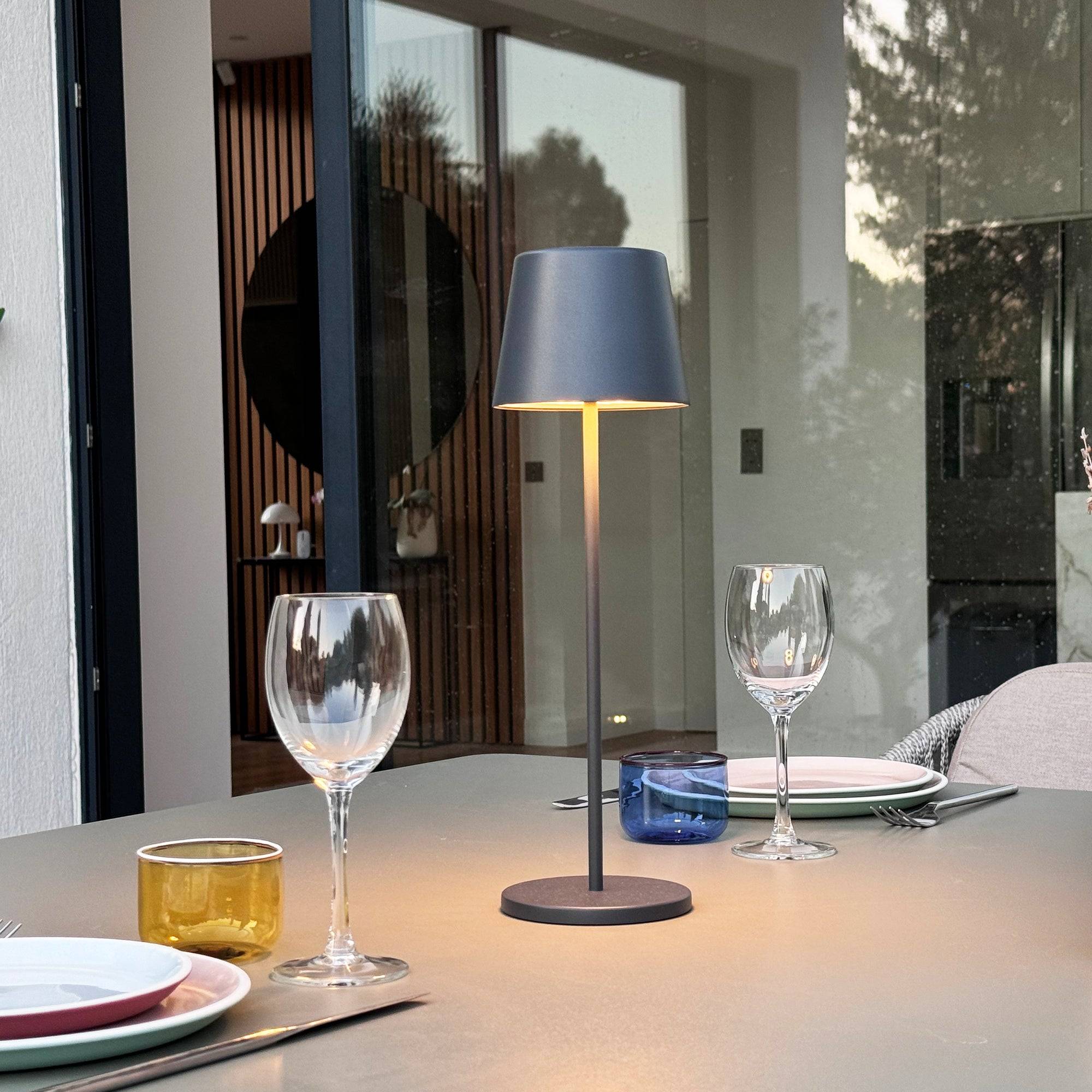 Lumisky - Lampe de table sans fil KELLY Gris H38cm - Image 7