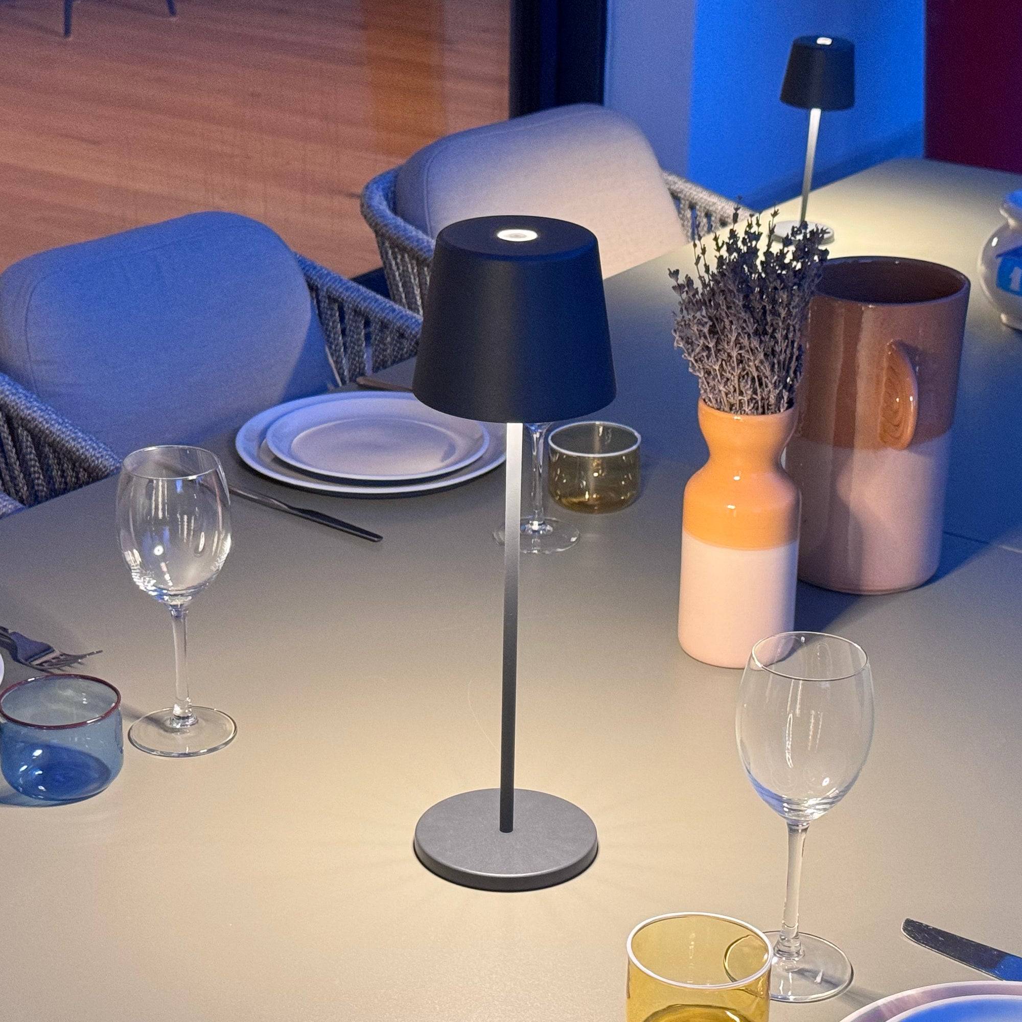Lumisky - Lampe de table sans fil KELLY Gris H38cm - Image 5