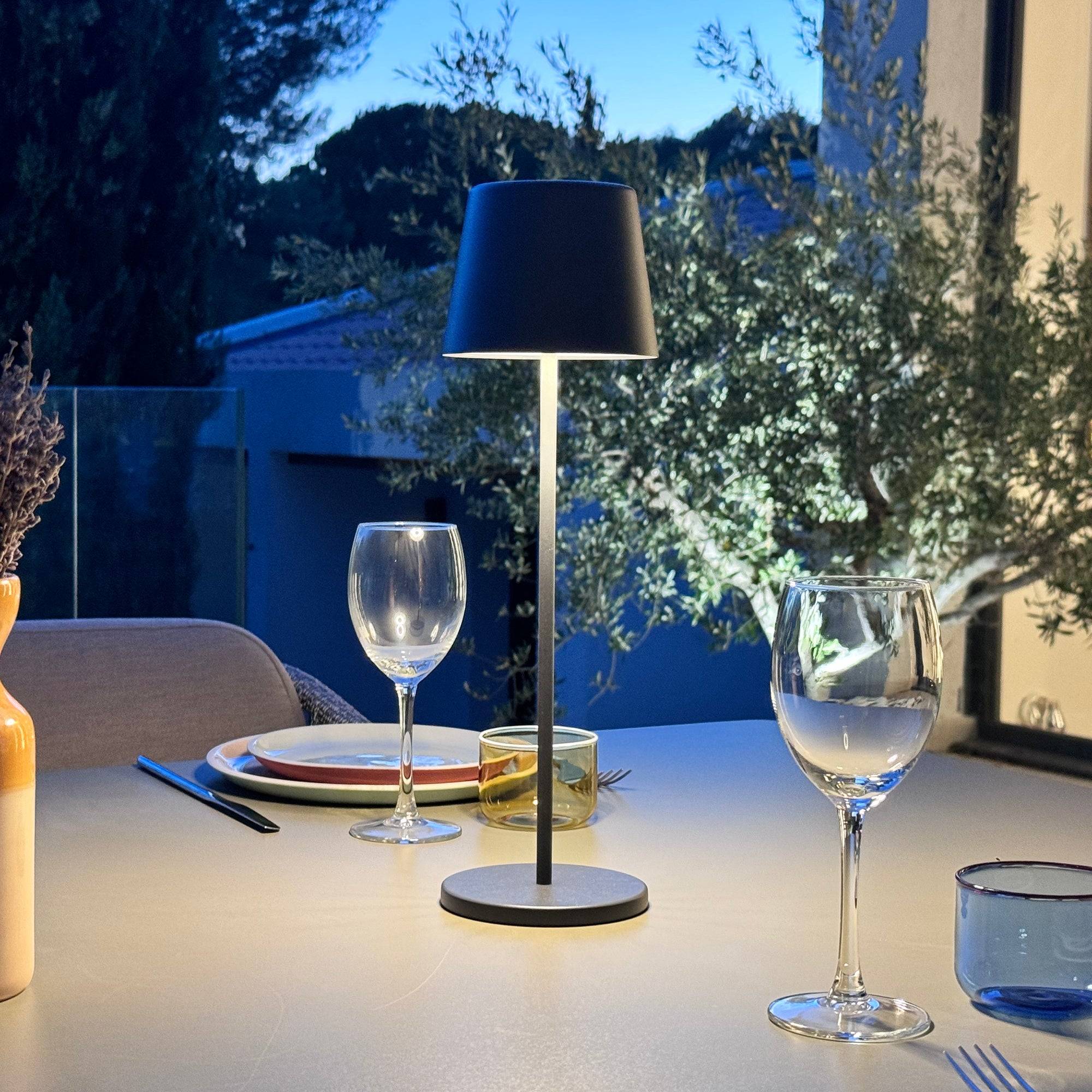 Lumisky - Lampe de table sans fil KELLY Gris H38cm - Image 6