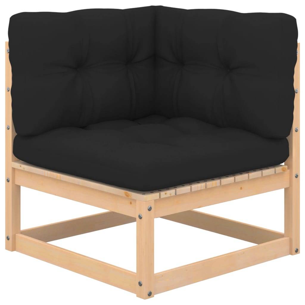Helloshop26 - Salon de jardin meuble d'extérieur ensemble de mobilier 5 pièces avec coussins bois de pin massif - Image 2