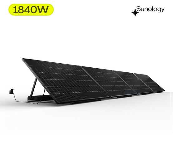 Sunology PLAY2 - Kit 4 panneaux solaires complet 1840W bifacial – 4 Stations solaire livrées totalement assemblées – Installation au sol ou au mur - Image 1