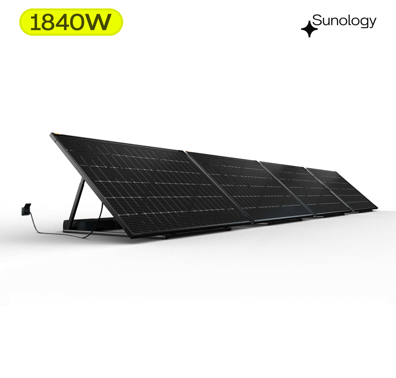 Sunology PLAY2 - Kit 4 panneaux solaires complet 1840W bifacial – 4 Stations solaire livrées totalement assemblées – Installation au sol ou au mur - Image 1