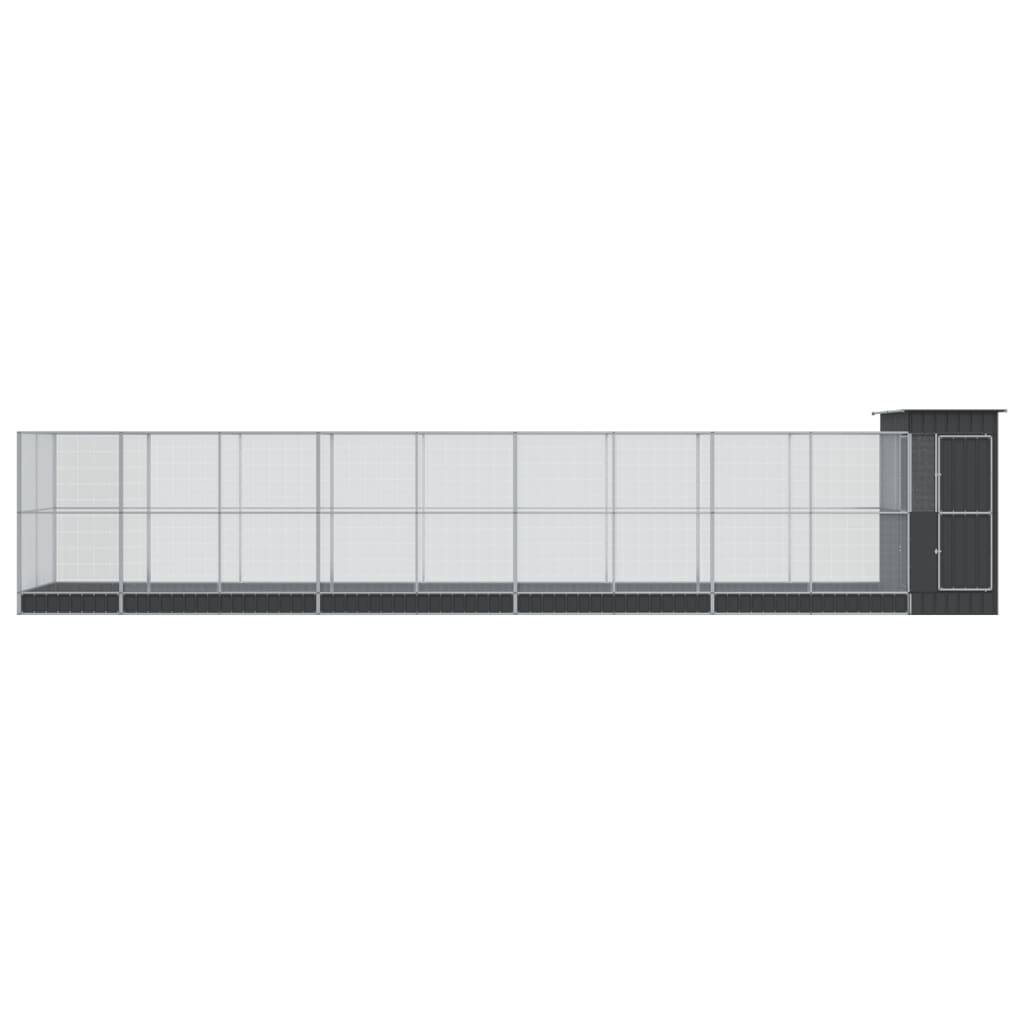 Abri Oiseaux Acier Galvanisé Très Long Argent 1037x203x216cm - ComfortXL Outdoor Living - Image 3