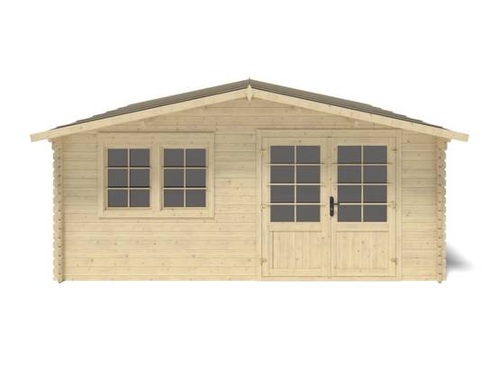 Altanka - Abri de jardin en bois - 25m2 - 5x5m - Ep. 34mm - Couleur: naturel - DOM722 - ALTANKA - Image 5
