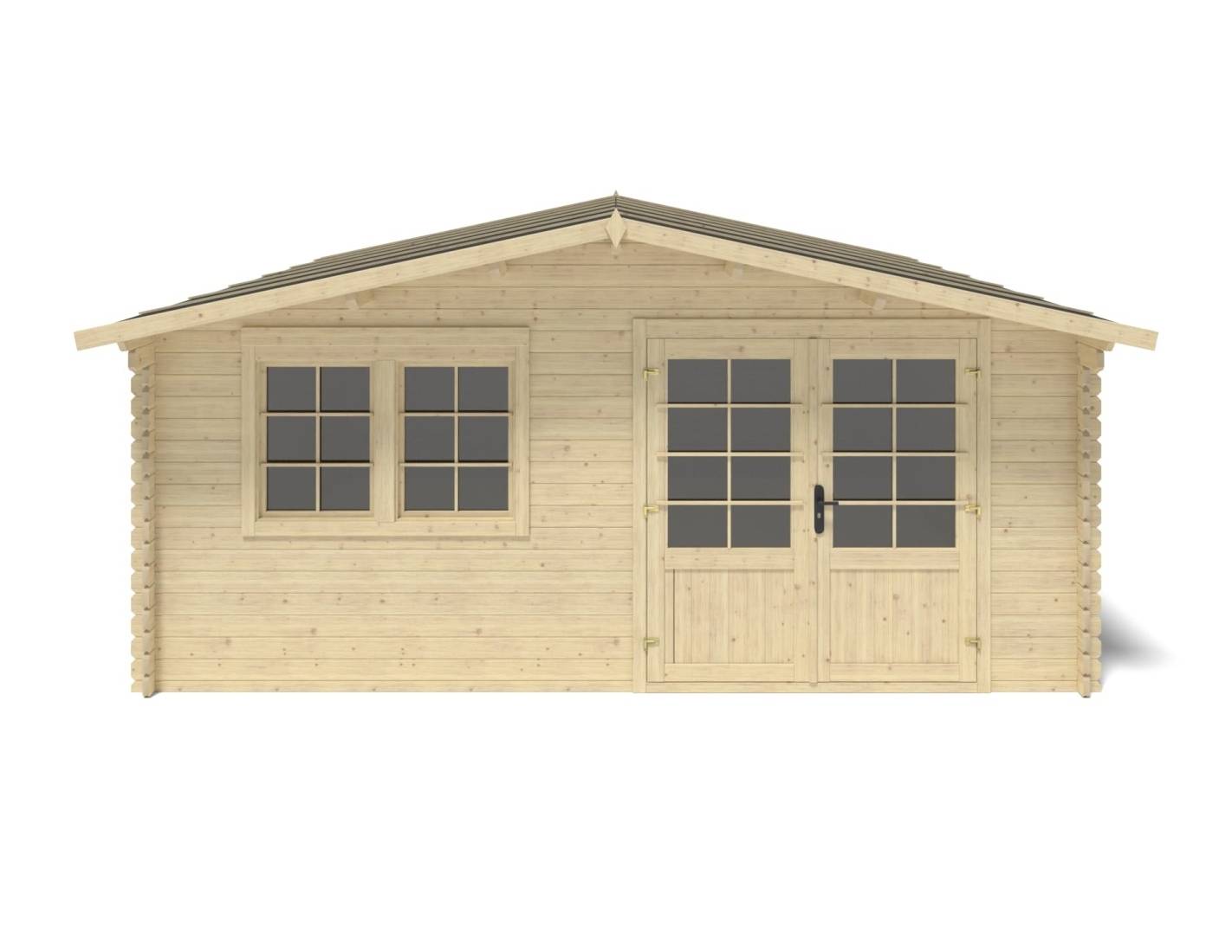 Altanka - Abri de jardin en bois - 25m2 - 5x5m - Ep. 34mm - Couleur: naturel - DOM722 - ALTANKA - Image 5