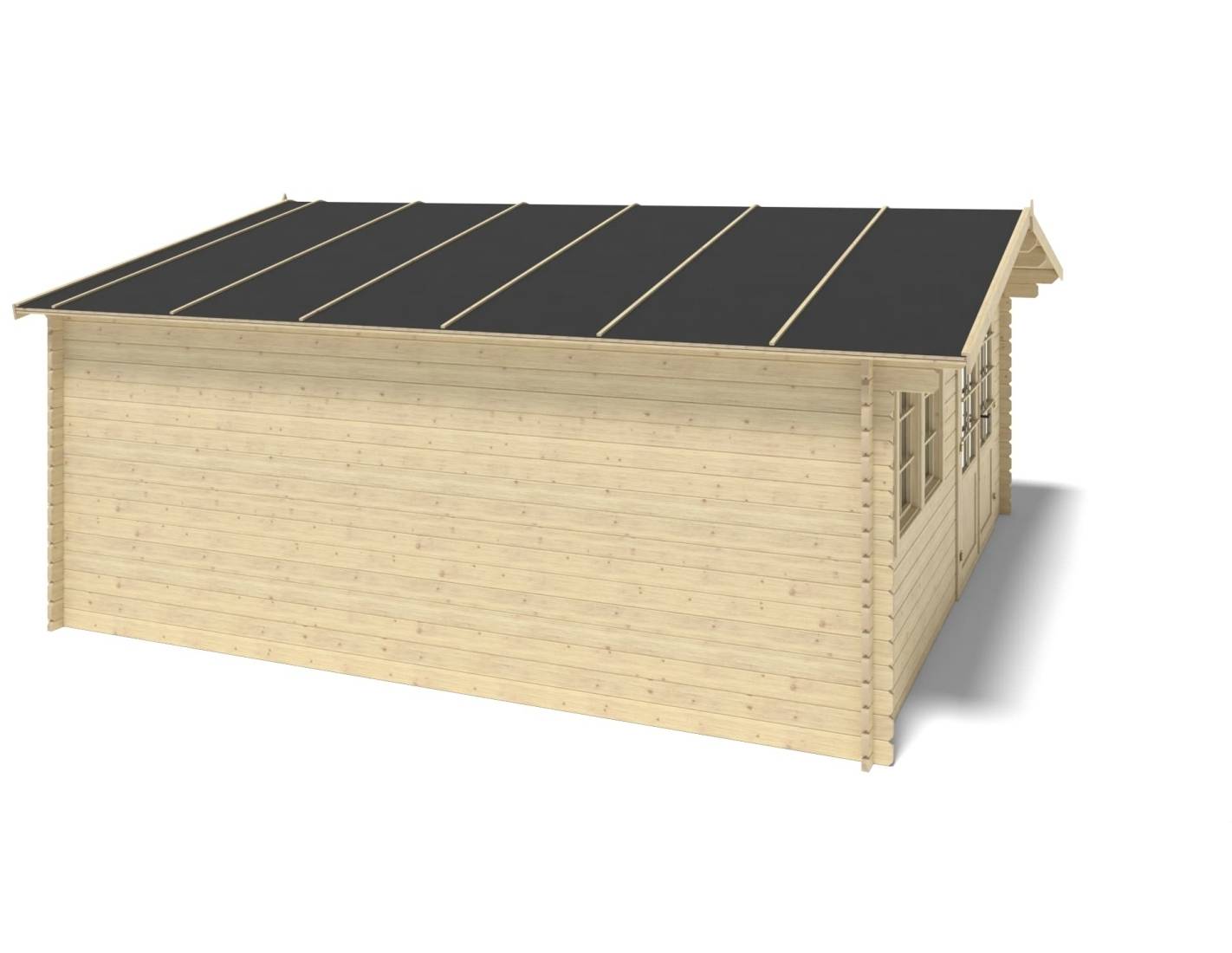 Altanka - Abri de jardin en bois - 25m2 - 5x5m - Ep. 34mm - Couleur: naturel - DOM722 - ALTANKA - Image 8