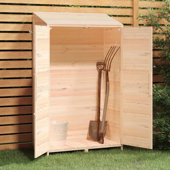 Abri de jardin 0.53m² - Cabane de jardin - Remise de jardin 102x52x174,5 cm Bois de sapin solide MAISON CHIC - Image 3