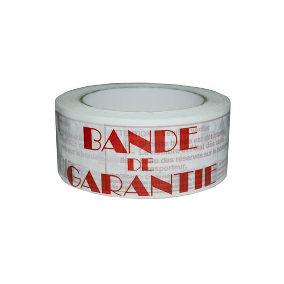 Tecplast - Ruban adhésif d'emballage 28µ blanc imprimé "BANDE DE GARANTIE" en rouge - Adhésif 50 mm x 100 m - Carton de 36 TECPLAST - Image 3