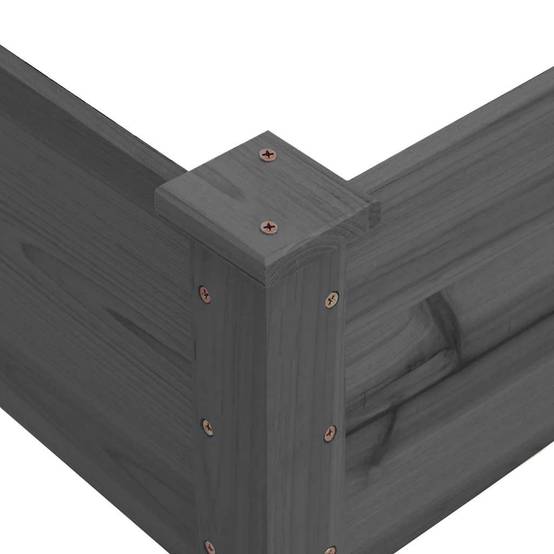 ComfortXL - Carré potager à étages en bois de sapin pour jardin moderne Gris 120x120 cm – ComfortXL Outdoor Living - Image 6