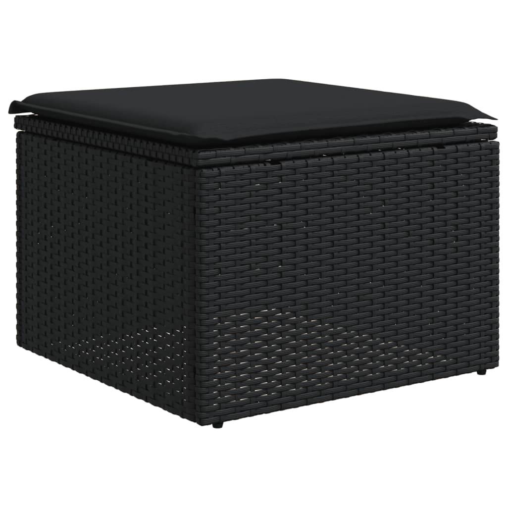 ComfortXL - Petit Salon de Jardin 6 Places Résine Tressée Modulable avec Repose-Pieds pour Balcon Noir 6 Pièces – ComfortXL Outdoor Living - Image 5