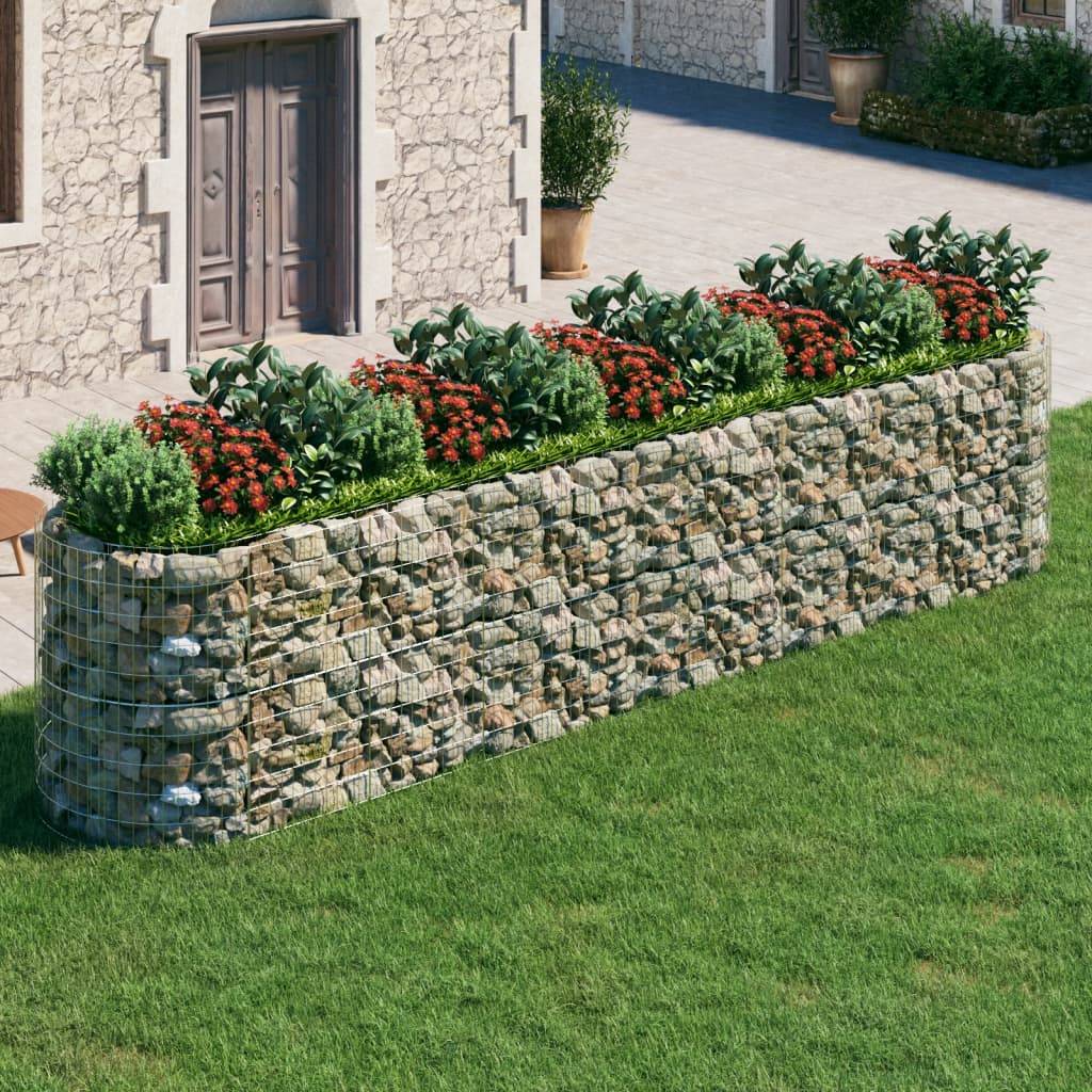 Jardinière Gabion 5m Acier Galvanisé pour Bordure et Mur Végétal Argenté – ComfortXL Outdoor Living - Image 1