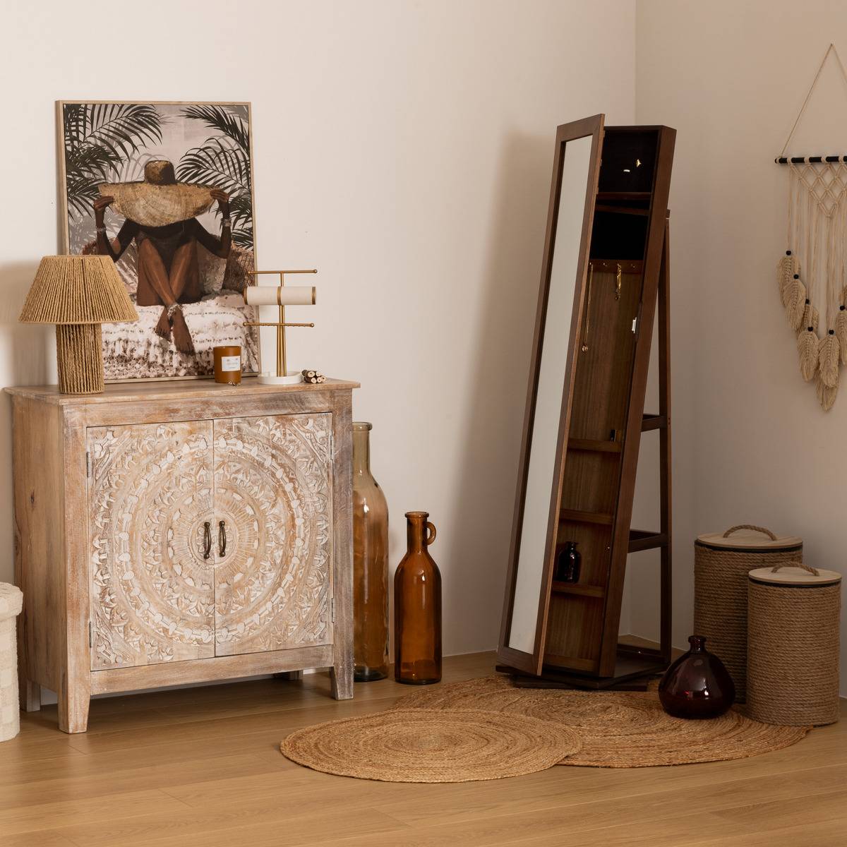 Atmosphera - Tapis "Natura" en jute D80cm - Atmosphera Créateur d'intérieur - Image 1