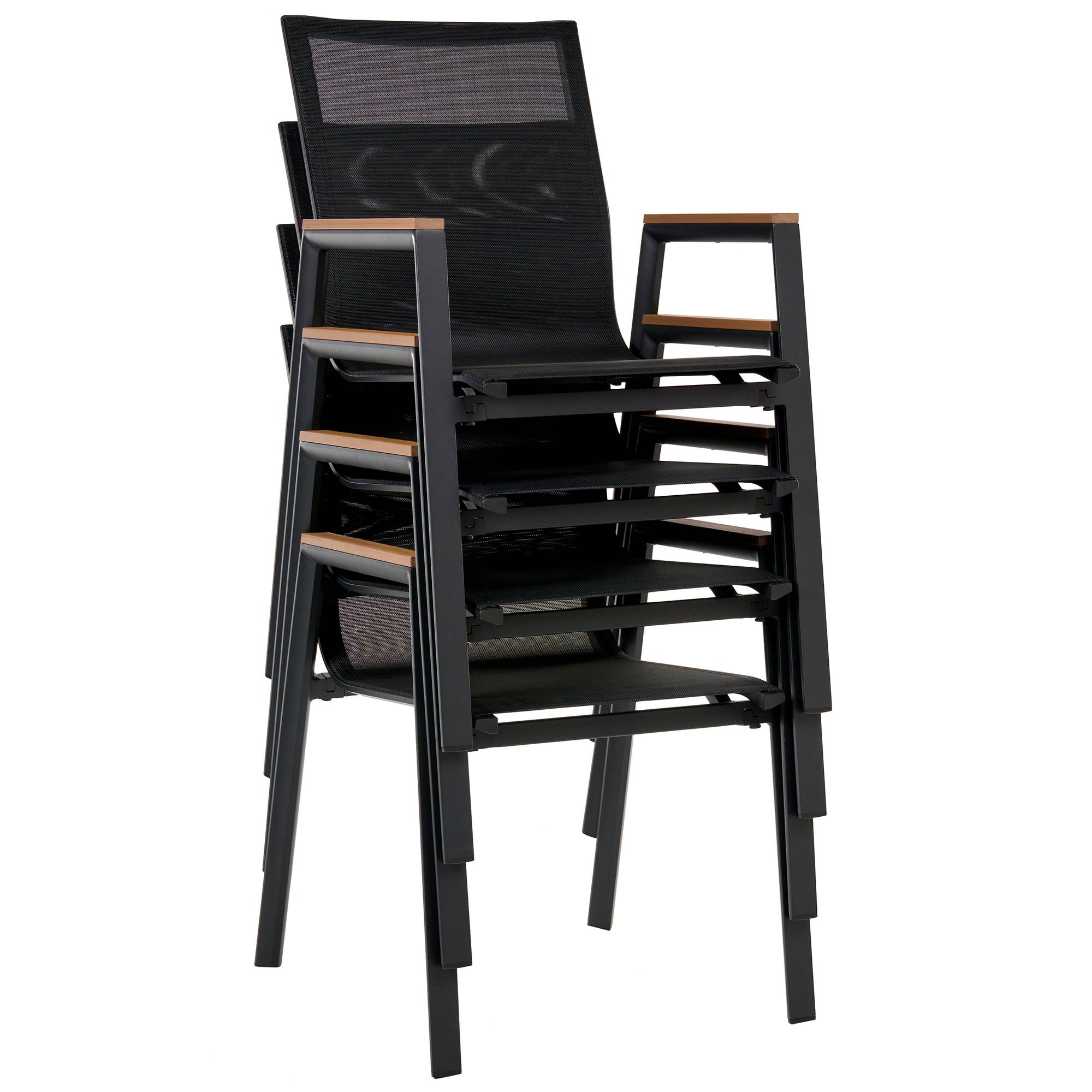 Chaise de jardin Aluminium Noir TIANO - Beliani - Image 6
