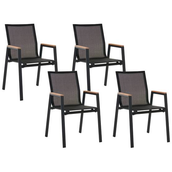 Chaise de jardin Aluminium Noir TIANO - Beliani - Image 1