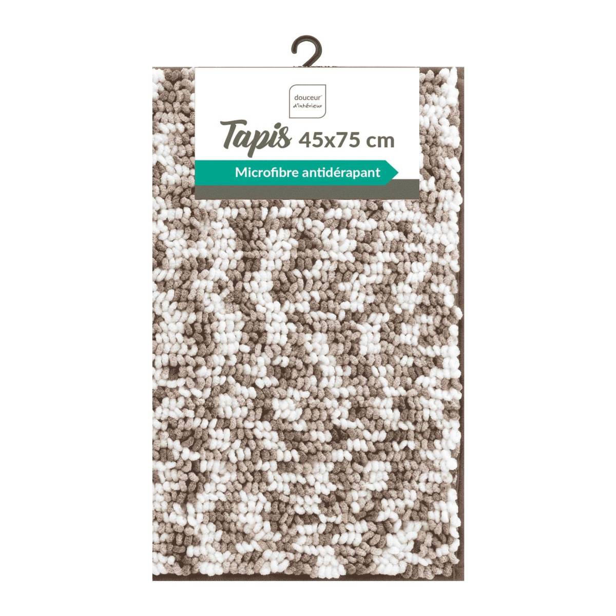 Tapis de Bain "Friza" 45x75cm Sable & Marron - Image 6