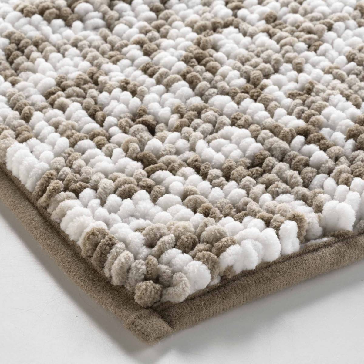 Tapis de Bain "Friza" 45x75cm Sable & Marron - Image 3
