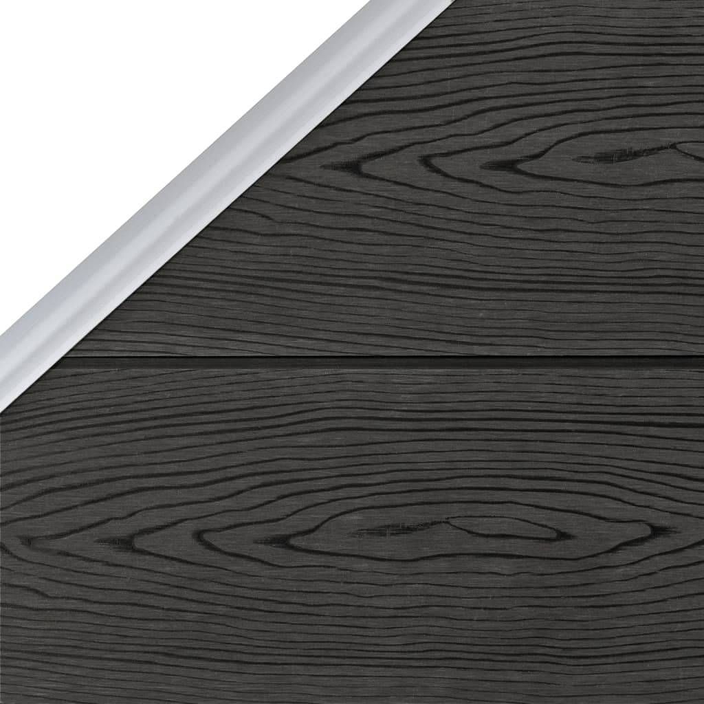 Panneau de clôture WPC composite gris 95 x (105-180) cm - PANGIVO - Image 4