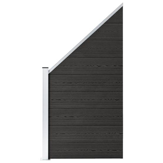 Panneau de clôture WPC composite gris 95 x (105-180) cm - PANGIVO - Image 1