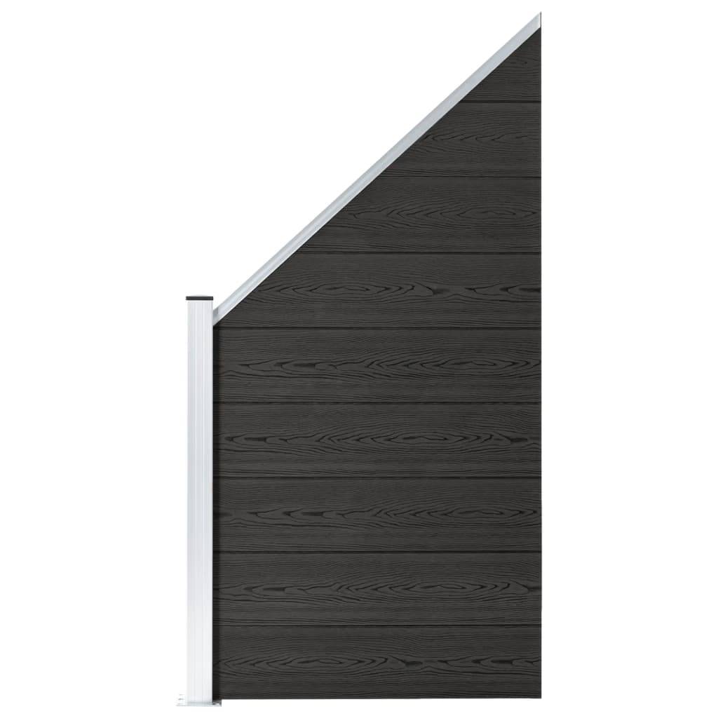 Panneau de clôture WPC composite gris 95 x (105-180) cm - PANGIVO - Image 1
