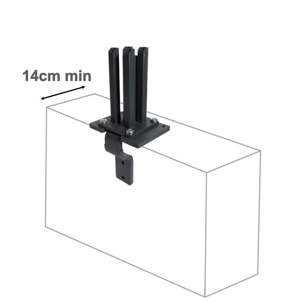 Decklinea - Support de Platine Fixation pour Muret - Clôture composite ou Aluminium - Image 4