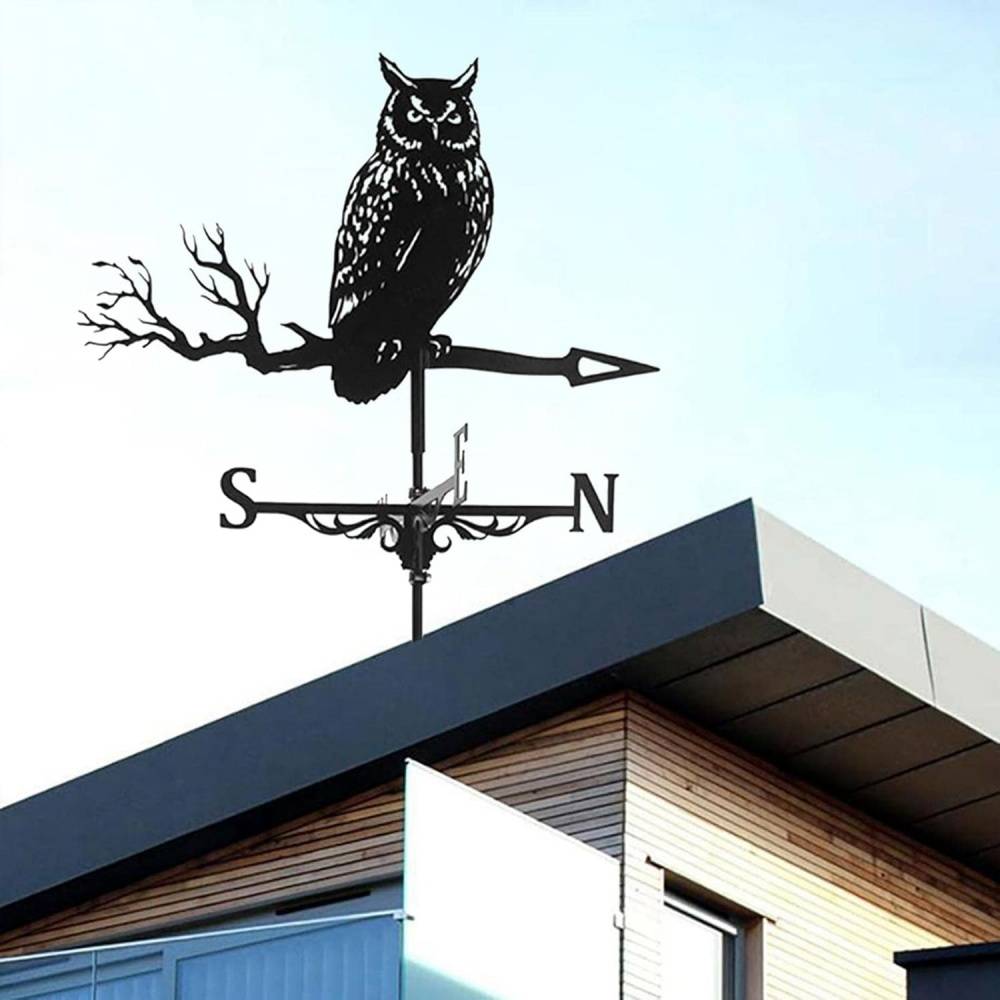 Girouette Design Hibou Métal Décorative pour Jardin Toit et Terrasse - Décoration de jardin- Living123 - Image 5