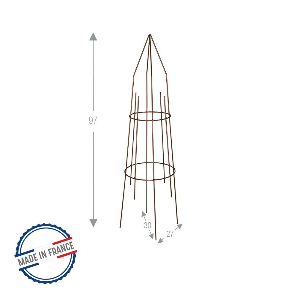 Louis Moulin - Tipis rond fer vieilli - 27x97 cm - Acier époxy Louis Moulin - Image 2