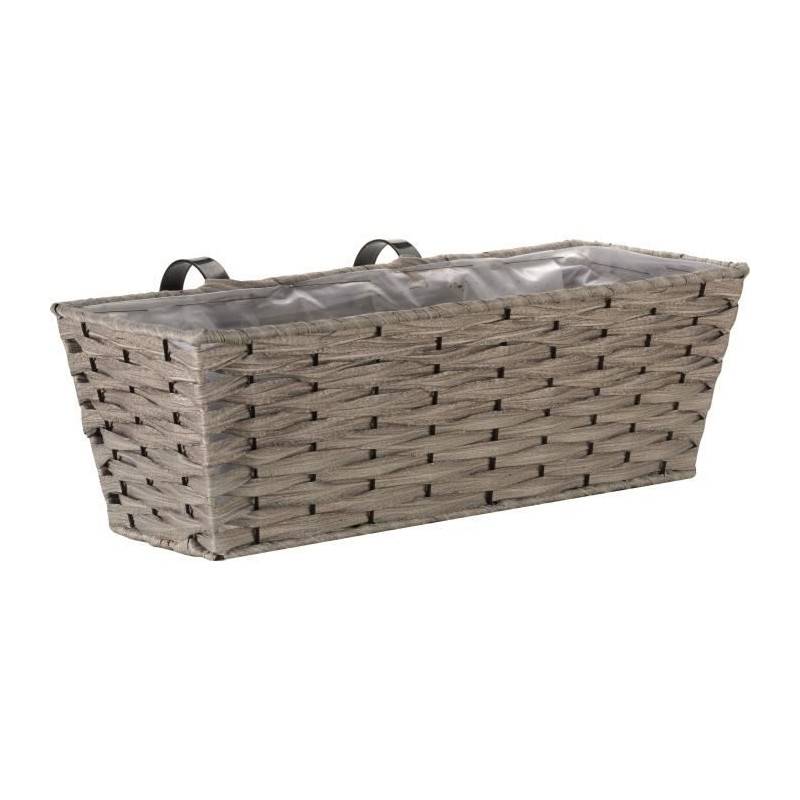 Smart Garden - Jardiniere - Faux Rotin - Bari Gris - 48 Cm - Smart Garden - Image 1