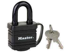 Masterlock - Cadenas en acier laminé à goupilles MASTERLOCK protection thermoplastique - 40 mm - 7804EURD - Image 1