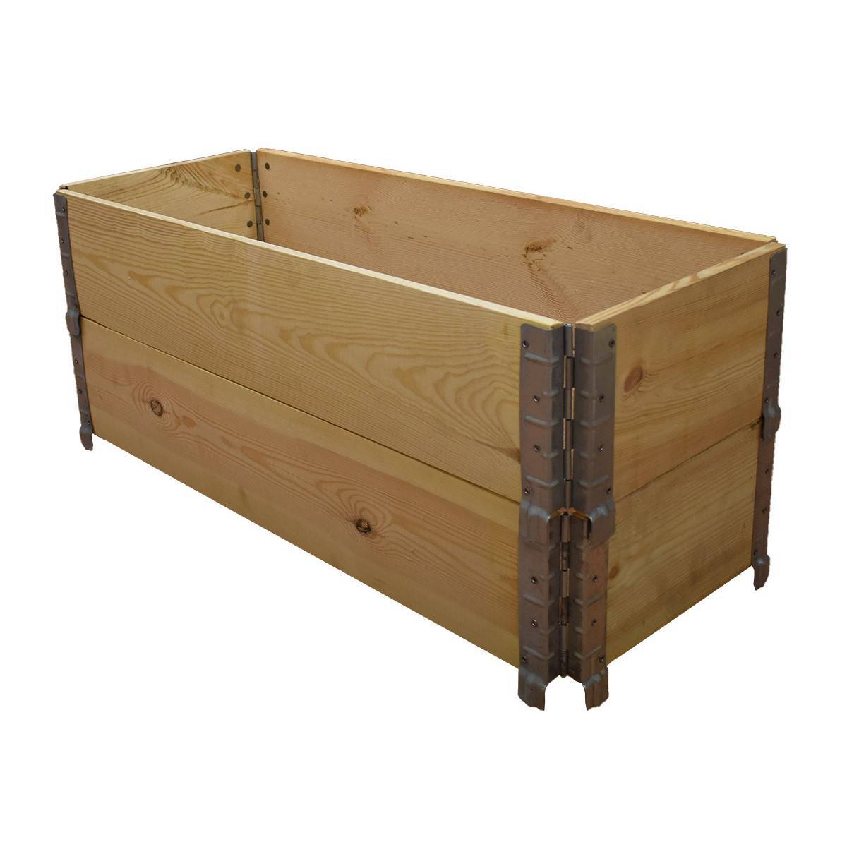 Carré potager en bois naturel 1000x400mm hauteur 390mm - Image 2