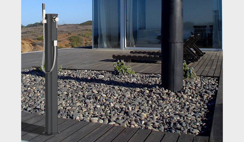 Douche solaire aluminium JOLLY GO JG140 INOX by ARKEMA DESIGN - Image 2