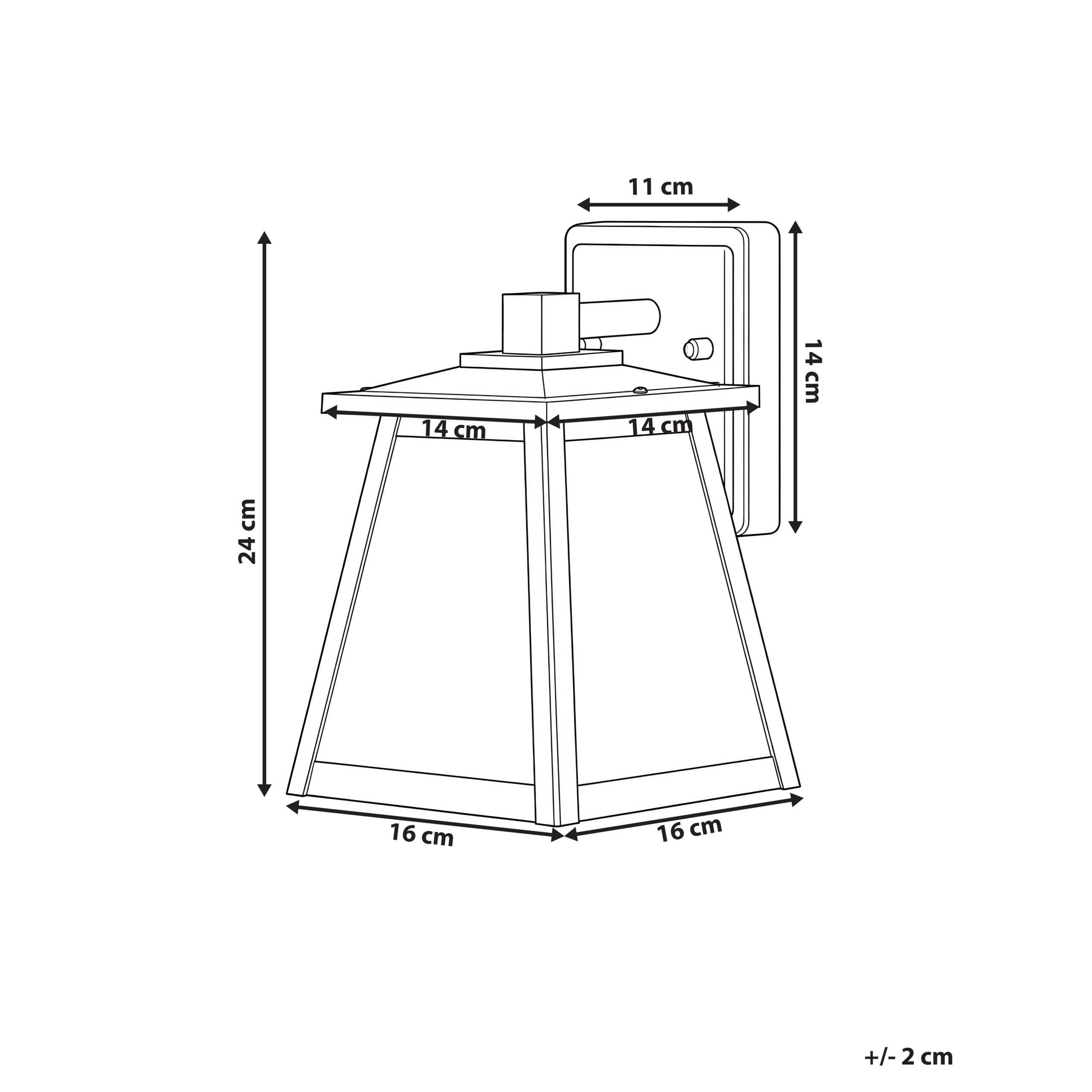 Beliani - Lampe murale pour l'extérieur Aluminium Noir SIRET - Beliani - Image 3