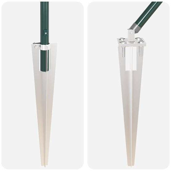 Poteau clôture acier galvanisé vert 160 x 3.2 cm, Poids :27.85kg - PANGIVO - Image 7