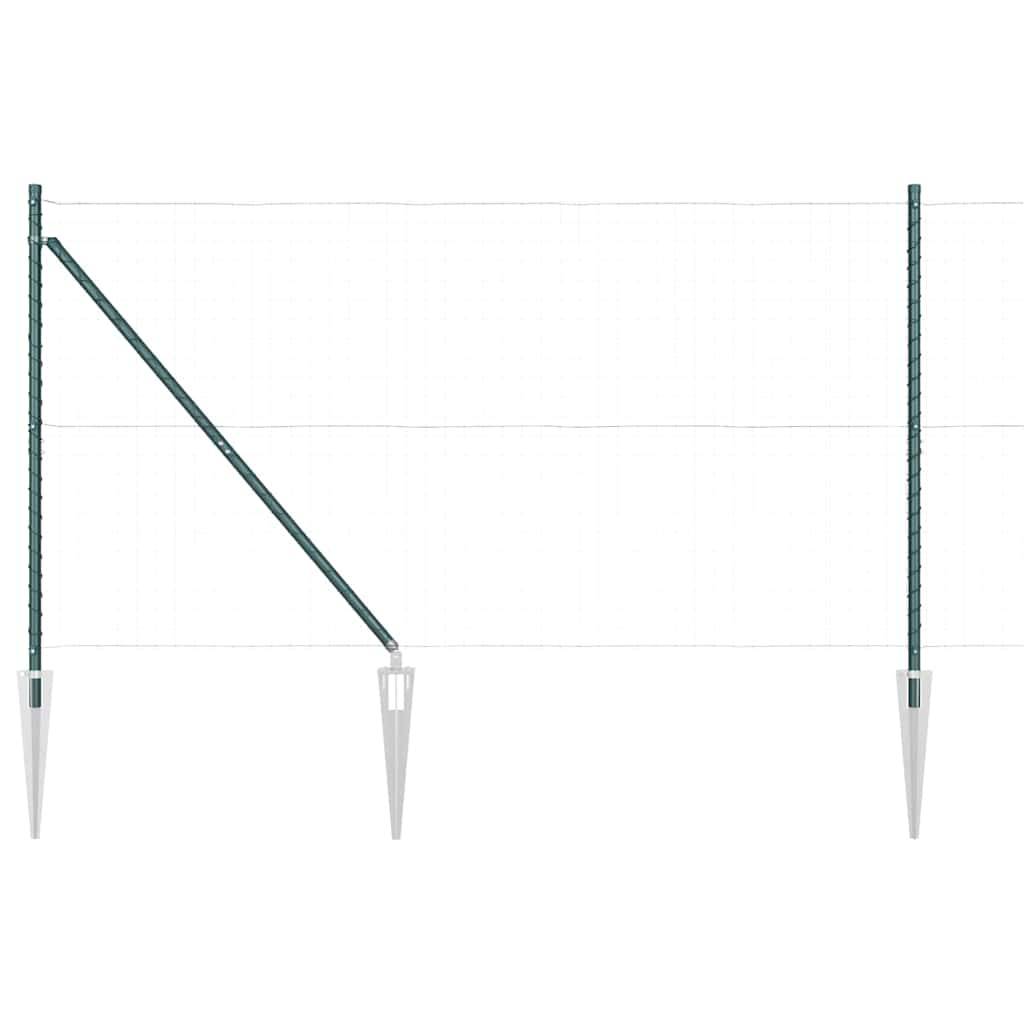 Poteau clôture acier galvanisé vert 160 x 3.2 cm, Poids :27.85kg - PANGIVO - Image 2