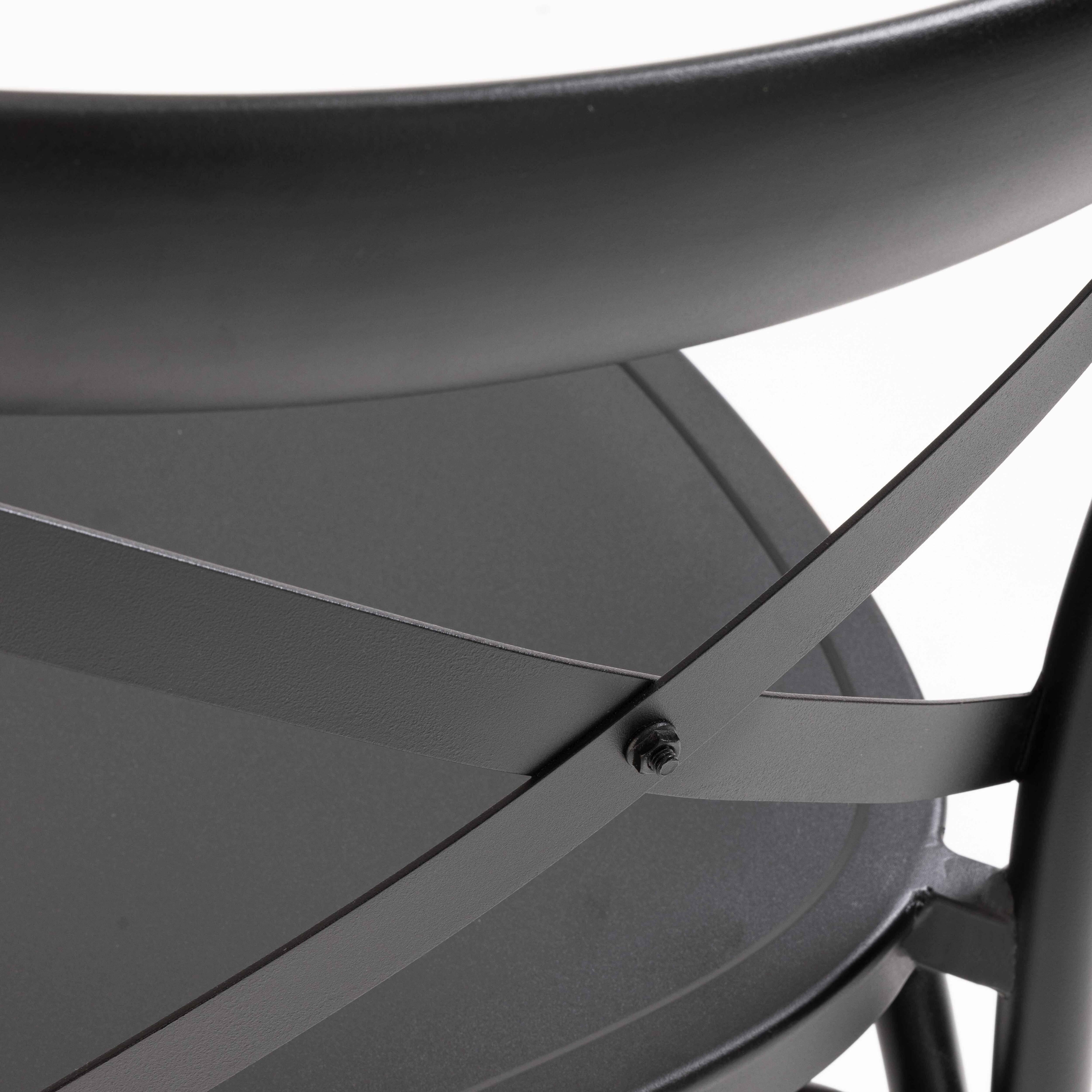 Oviala - Chaise haute de terrasse noire en aluminium Sintra - Oviala - Image 6