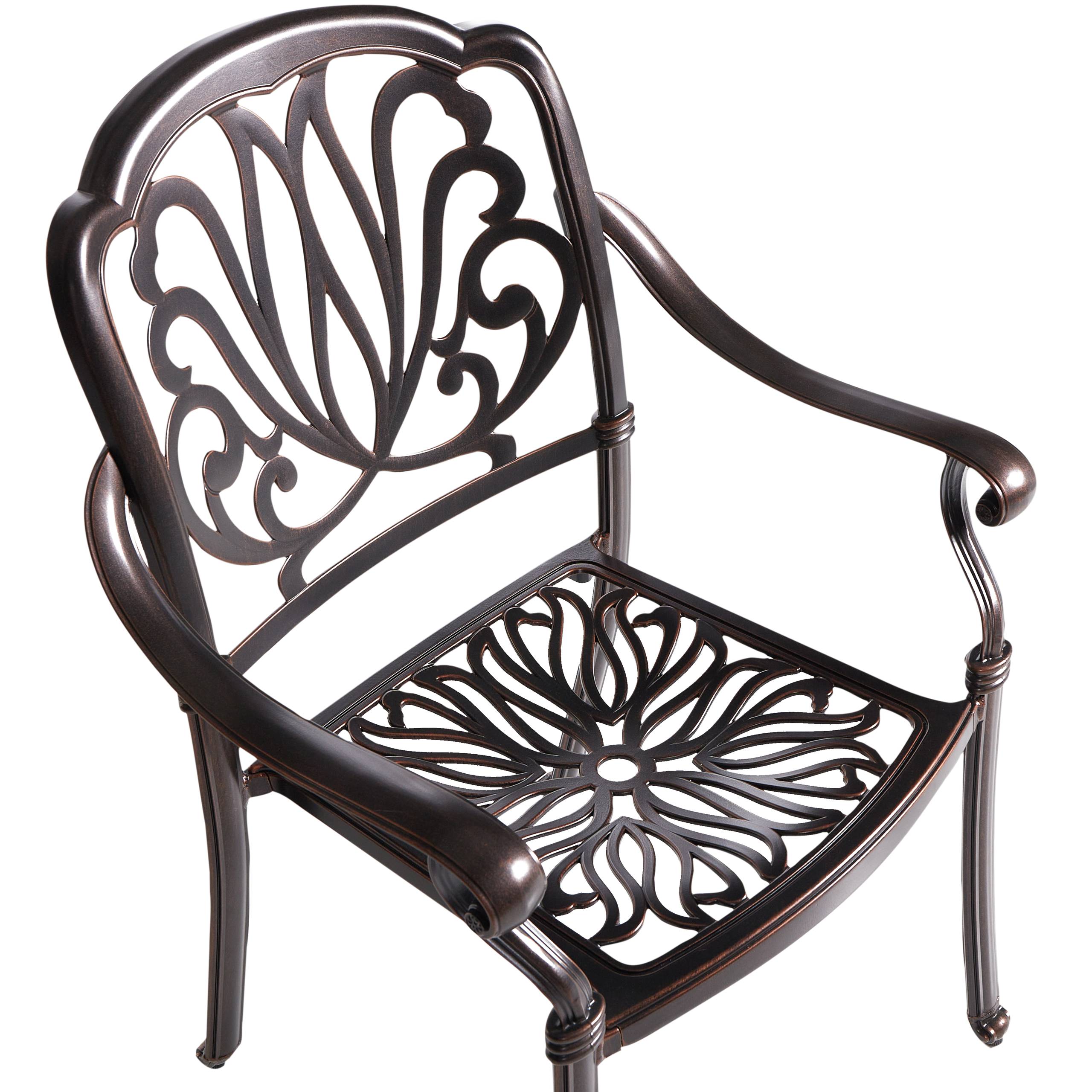 Beliani - Chaise de jardin Aluminium Marron foncé ANCONA - Beliani - Image 7